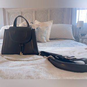 Zara Black Bag with chain strap (includes extra utility strap)